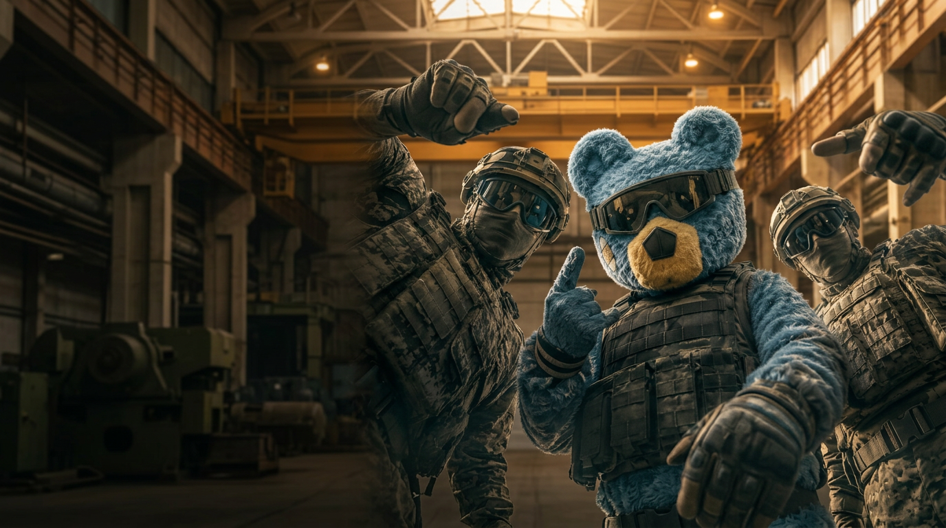 Mascote Underdogz com sua tropa